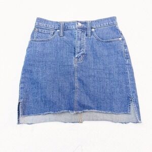 Madewell Raw Hem Denim Jean Skirt Style J2735 Size 25